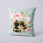 CUSHION Panel SET Shabby Chic Floral Bees CS-359-SET