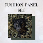 CUSHION Panel SET Faux Embroidery Puma CS-366-SET