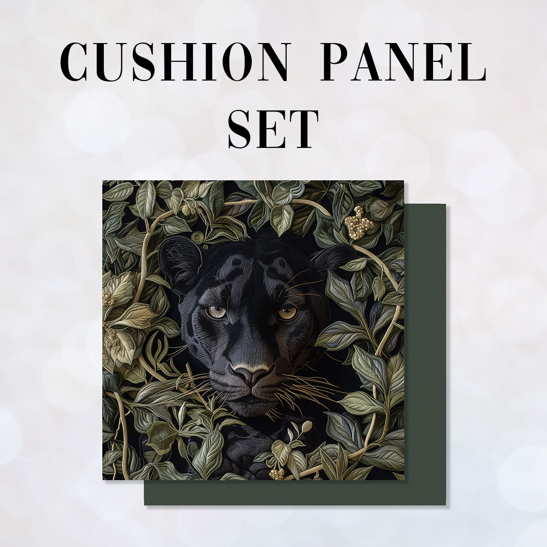 CUSHION Panel SET Faux Embroidery Puma CS-366-SET