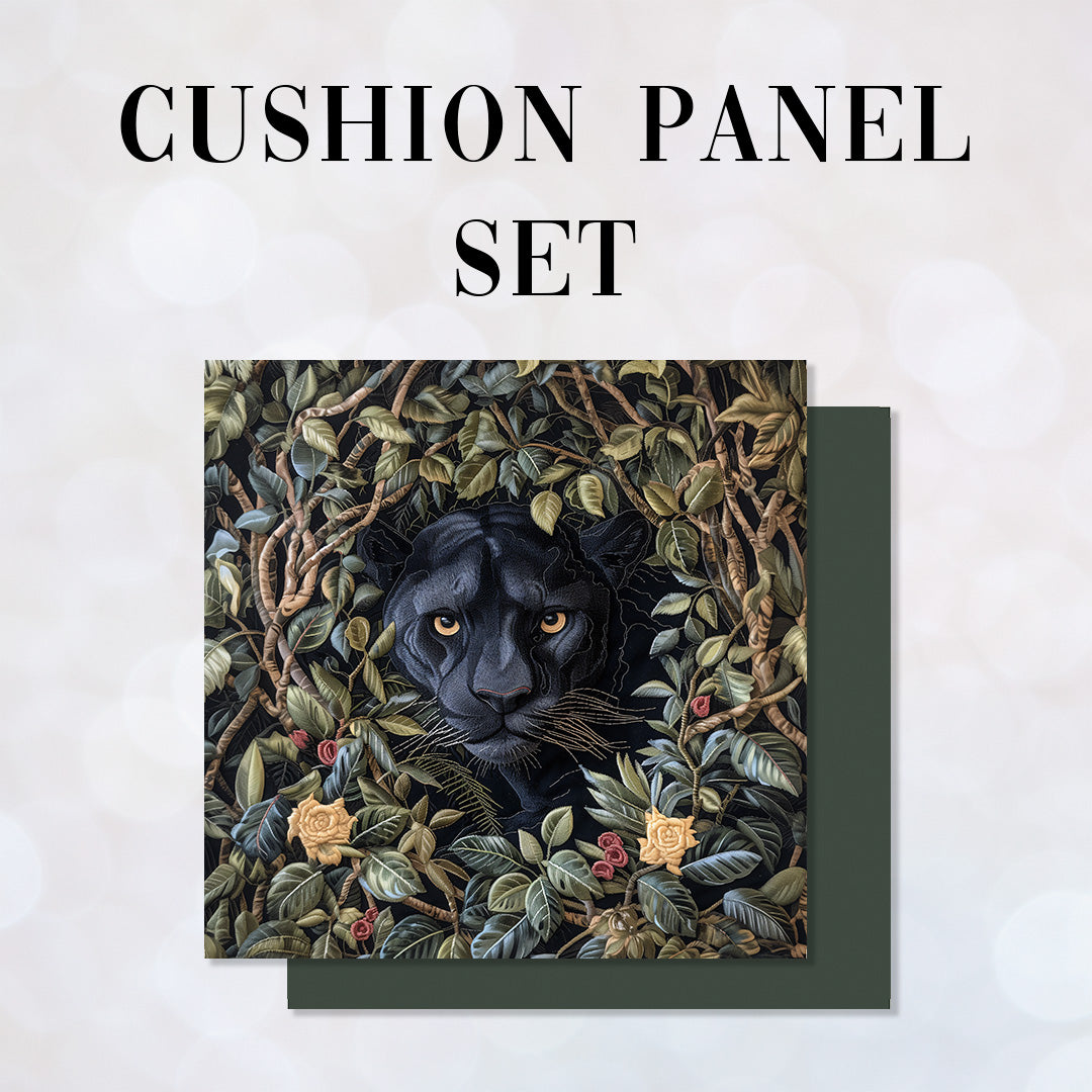 CUSHION Panel SET Faux Embroidery Puma CS-367-SET