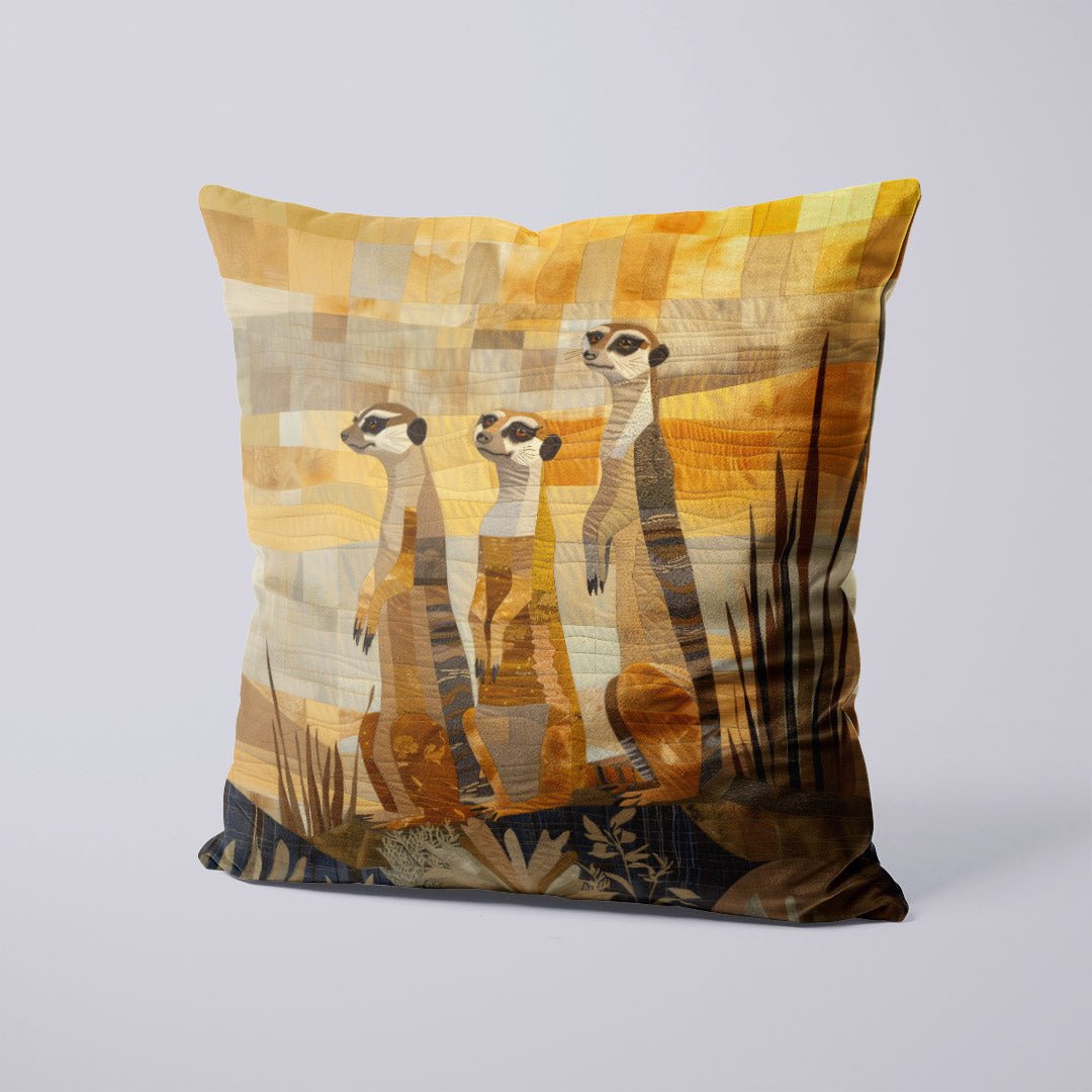CUSHION Panel SET Quilted Meerkat CS-373-SET