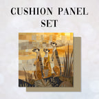 CUSHION Panel SET Quilted Meerkat CS-373-SET
