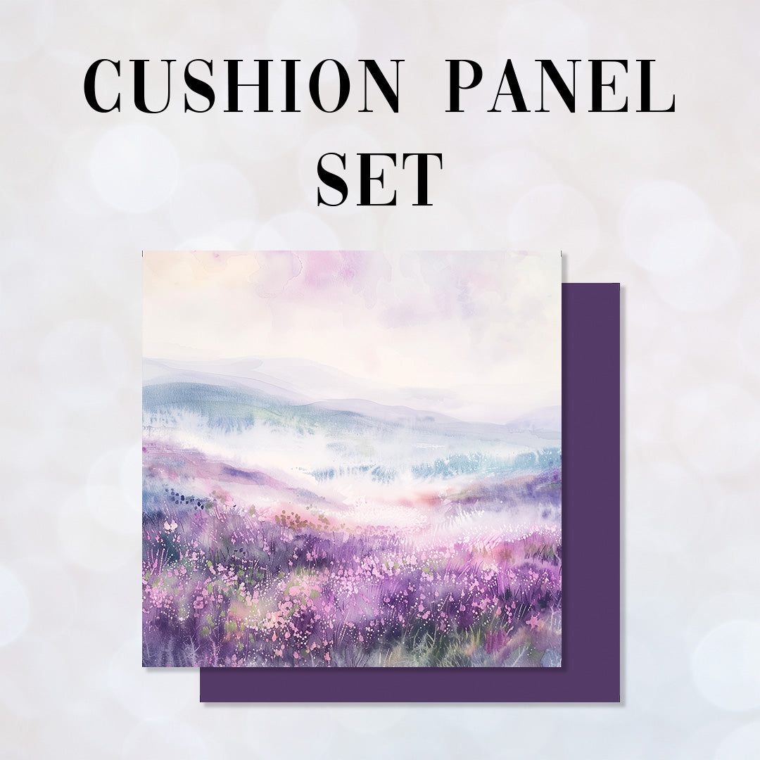 CUSHION Panel SET Watercolour Highland Dawn CS-398-SET