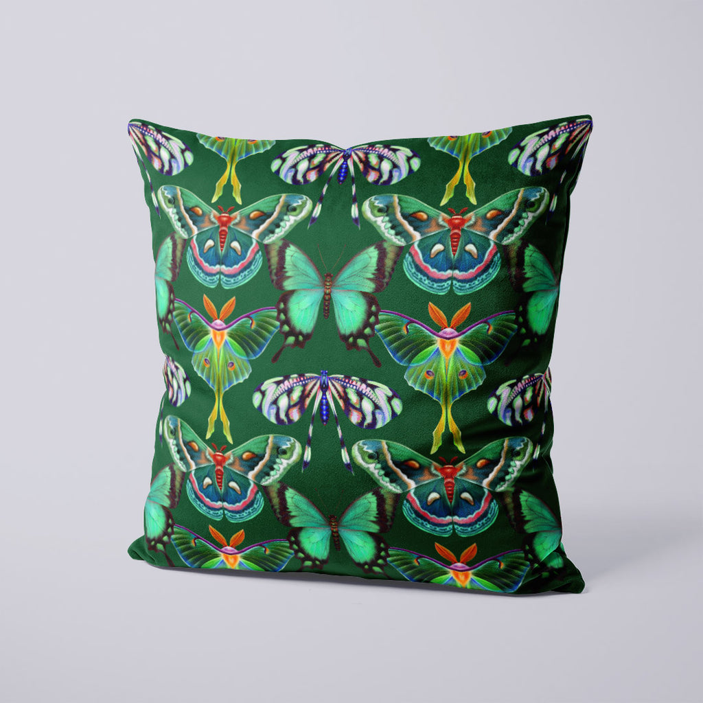 CUSHION Panel SET Garden of Eden Butterfly Green CS-4-SET