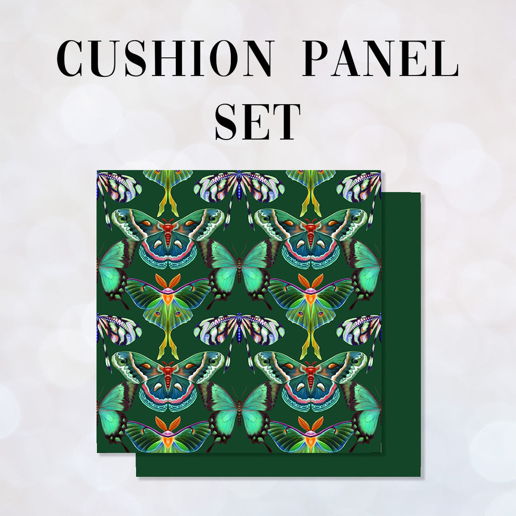 CUSHION Panel SET Garden of Eden Butterfly Green CS-4-SET