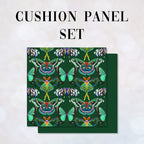 CUSHION Panel SET Garden of Eden Butterfly Green CS-4-SET