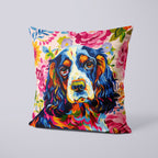 CUSHION Panel SET Colourful Spaniel CS-402-SET