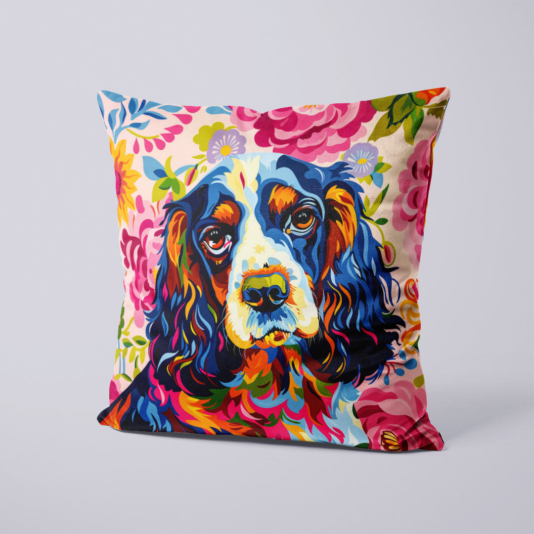 CUSHION Panel SET Colourful Spaniel CS-402-SET