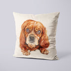 CUSHION Panel SET Ruby Cavalier Spaniel CS-404-SET