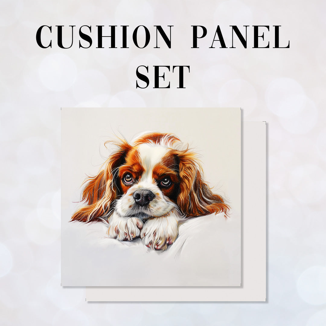 CUSHION Panel SET Blenheim Cavalier Spaniel CS-405-SET