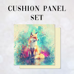 CUSHION Panel SET Watercolour Fox 2 CS-503