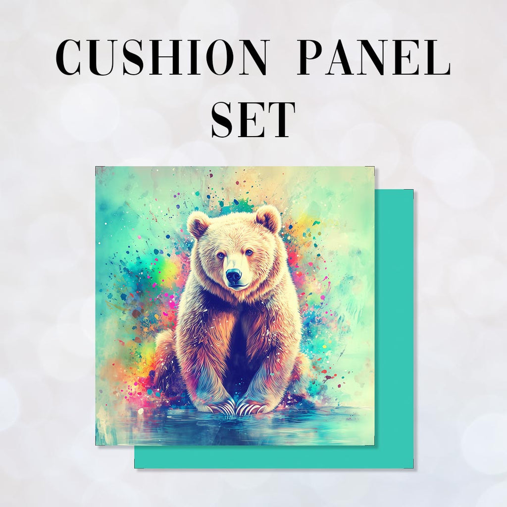 CUSHION Panel SET Watercolour Bear CS-505