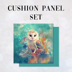 CUSHION Panel SET Watercolour Owl CS-506