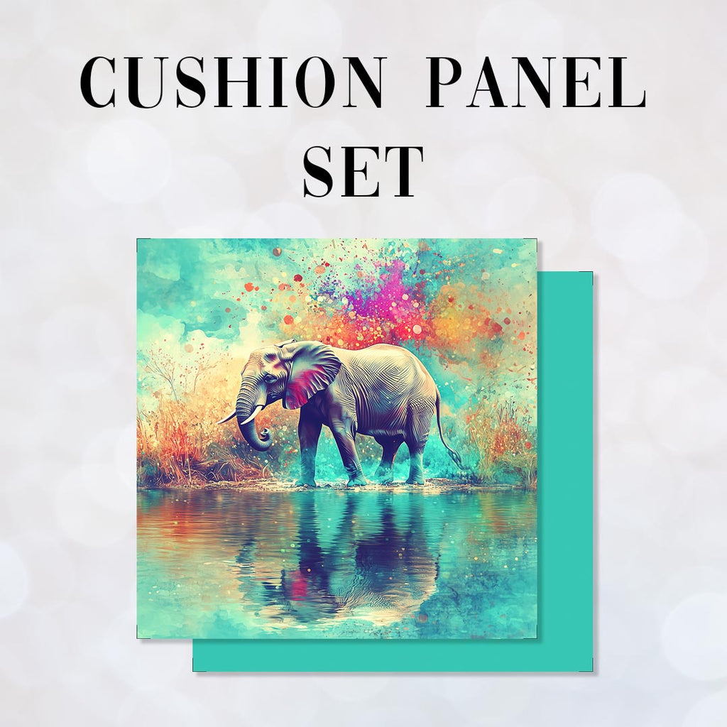 CUSHION Panel SET Watercolour Elephant CS-507