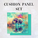 CUSHION Panel SET Watercolour Elephant CS-507