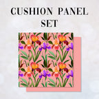 CUSHION Panel SET Garden of Eden Iris Pink CS-8-SET