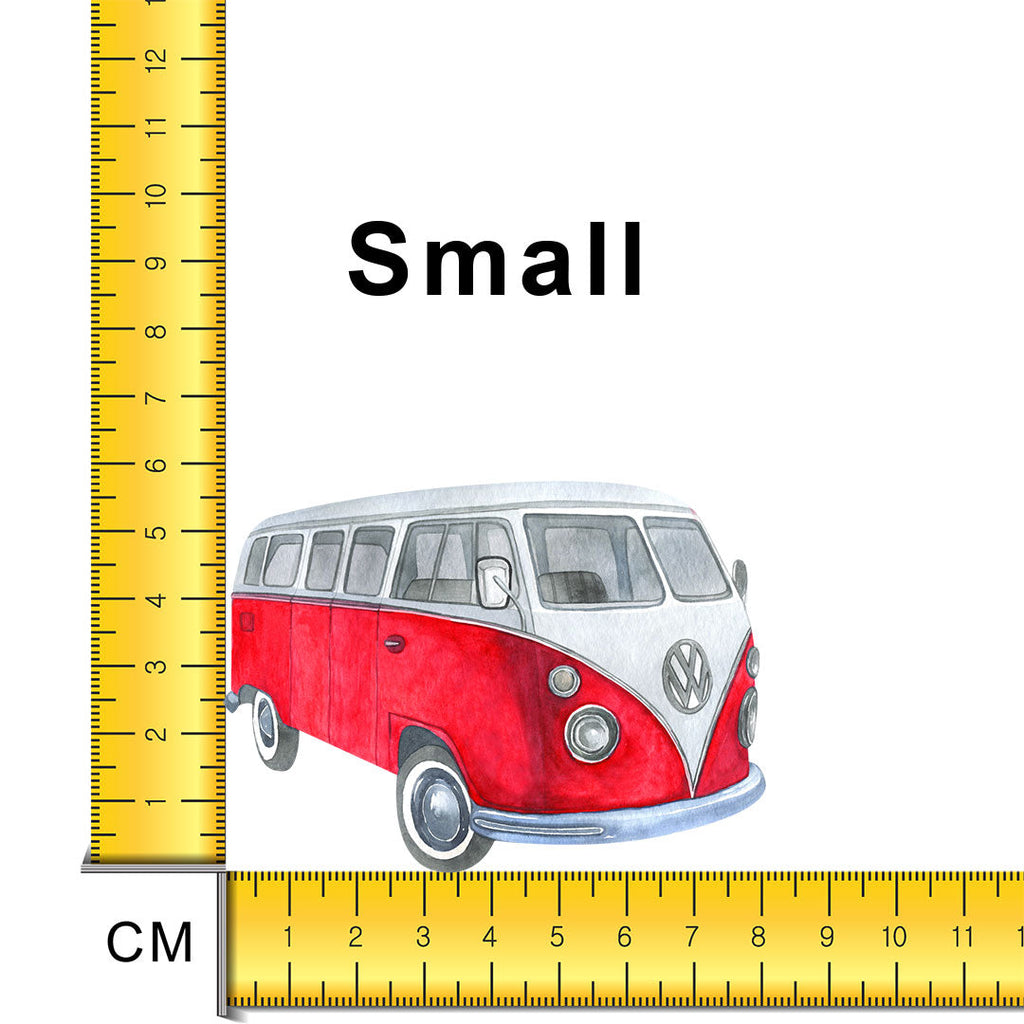 Red Campervan Iron on fabric heat transfer DTF-16