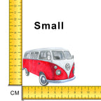 Red Campervan Iron on fabric heat transfer DTF-16