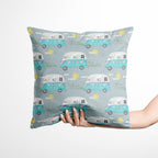 Campervan Adventure Grey Fabric