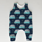 Campervan Adventure Navy Fabric