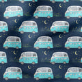Campervan Adventure Navy Fabric