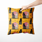 Carpe Noctem Cat Mustard Fabric