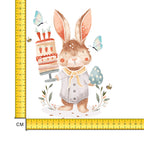 Carrot Cake Easter Bunny Iron on Fabric Heat Transfer DTF-173