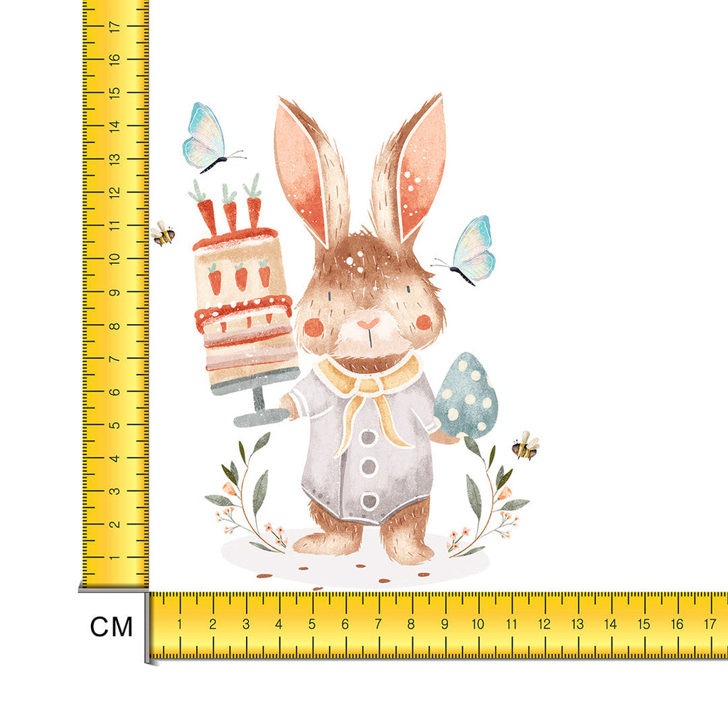 Carrot Cake Easter Bunny Iron on Fabric Heat Transfer DTF-173