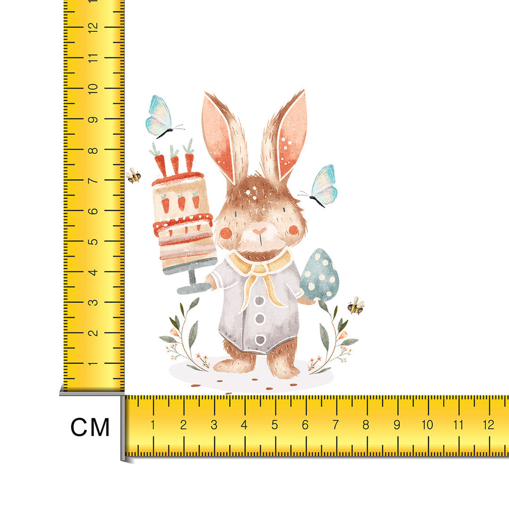 Carrot Cake Easter Bunny Iron on Fabric Heat Transfer DTF-173