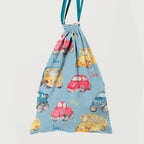 Personalised Blue Cars Fabric