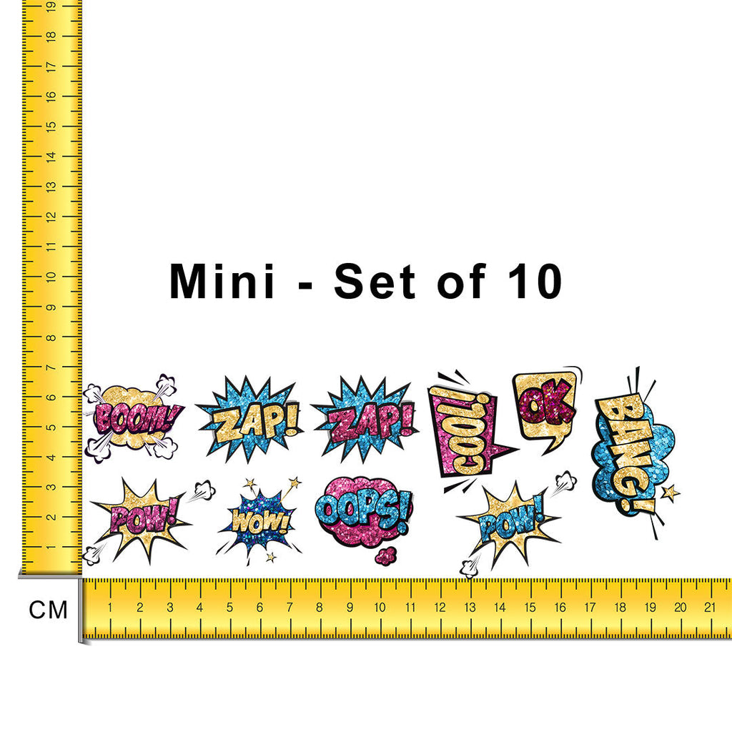 Cartoon Bubbles Mini Set Iron on fabric heat transfer DTF-52