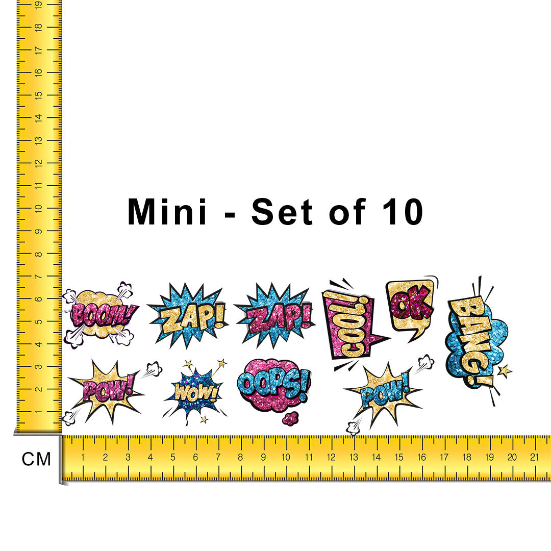 Cartoon Bubbles Mini Set Iron on fabric heat transfer DTF-52