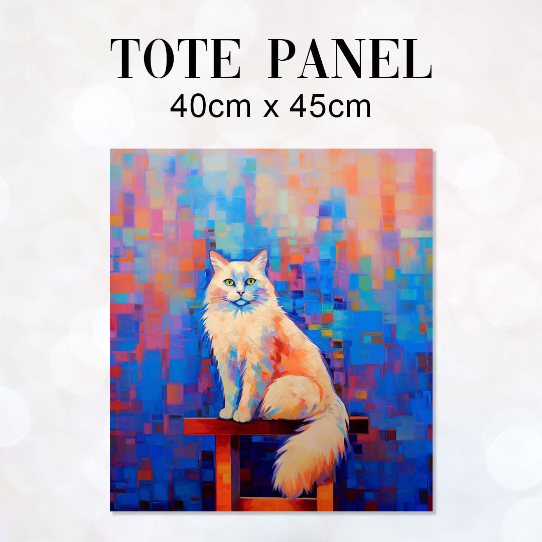 TOTE Cat Blues Fabric Bag Panel TP-188
