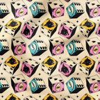 Cat Dice Cream Fabric