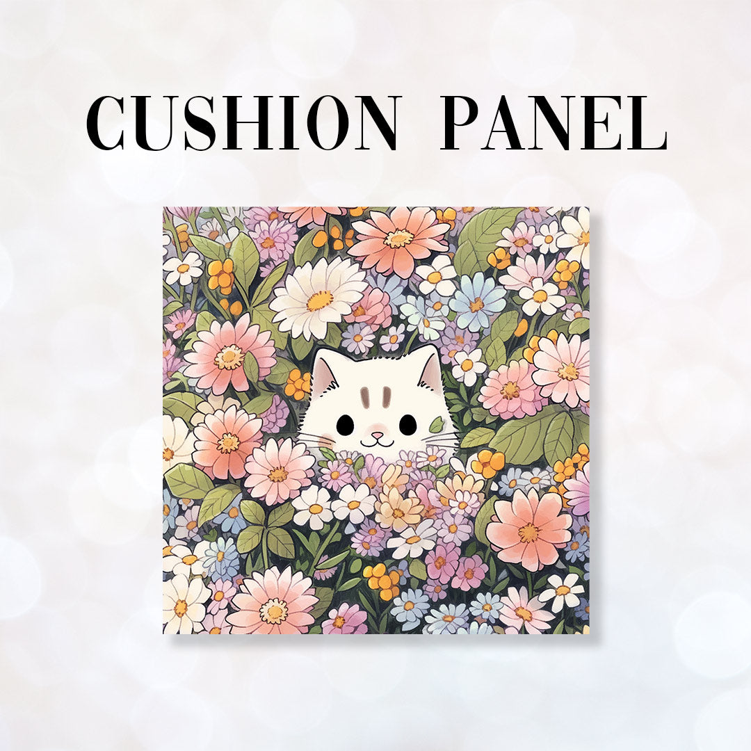 CUSHION Fabric Panel Cat Garden CP-1192
