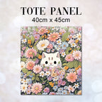 TOTE Cat Garden Fabric Bag Panel