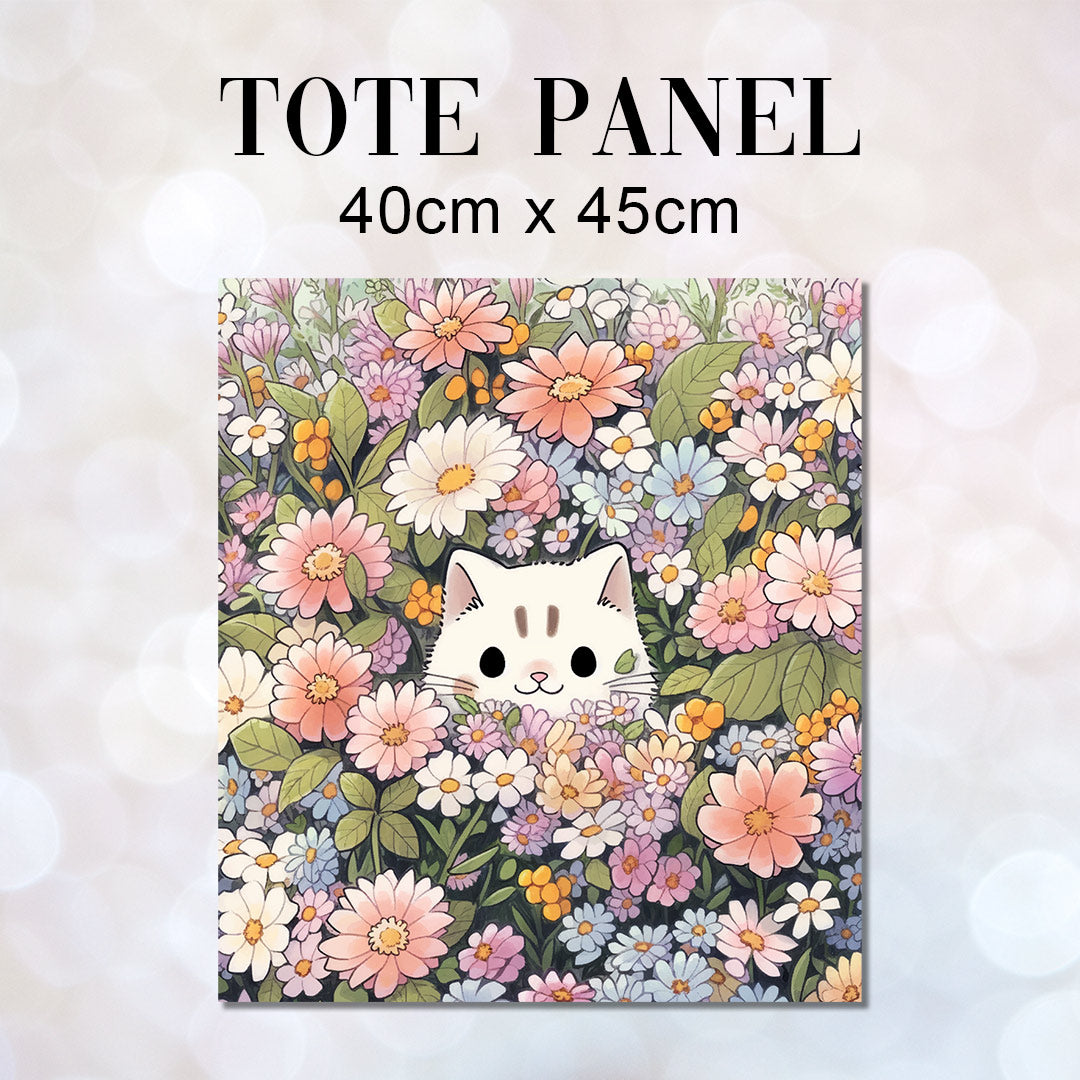 TOTE Cat Garden Fabric Bag Panel