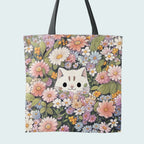 TOTE Cat Garden Fabric Bag Panel
