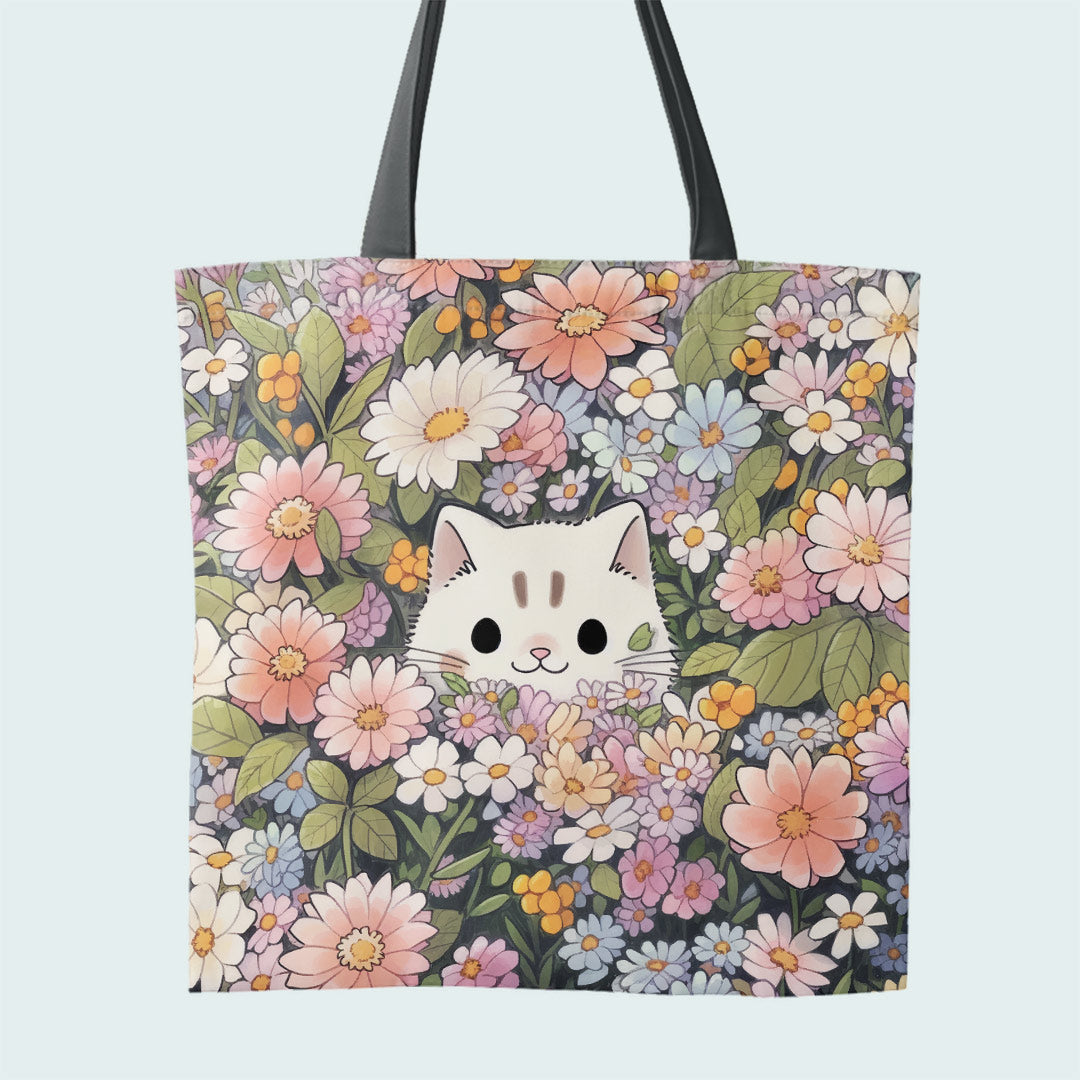TOTE Cat Garden Fabric Bag Panel