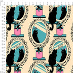 Cat Mirror Cream Fabric