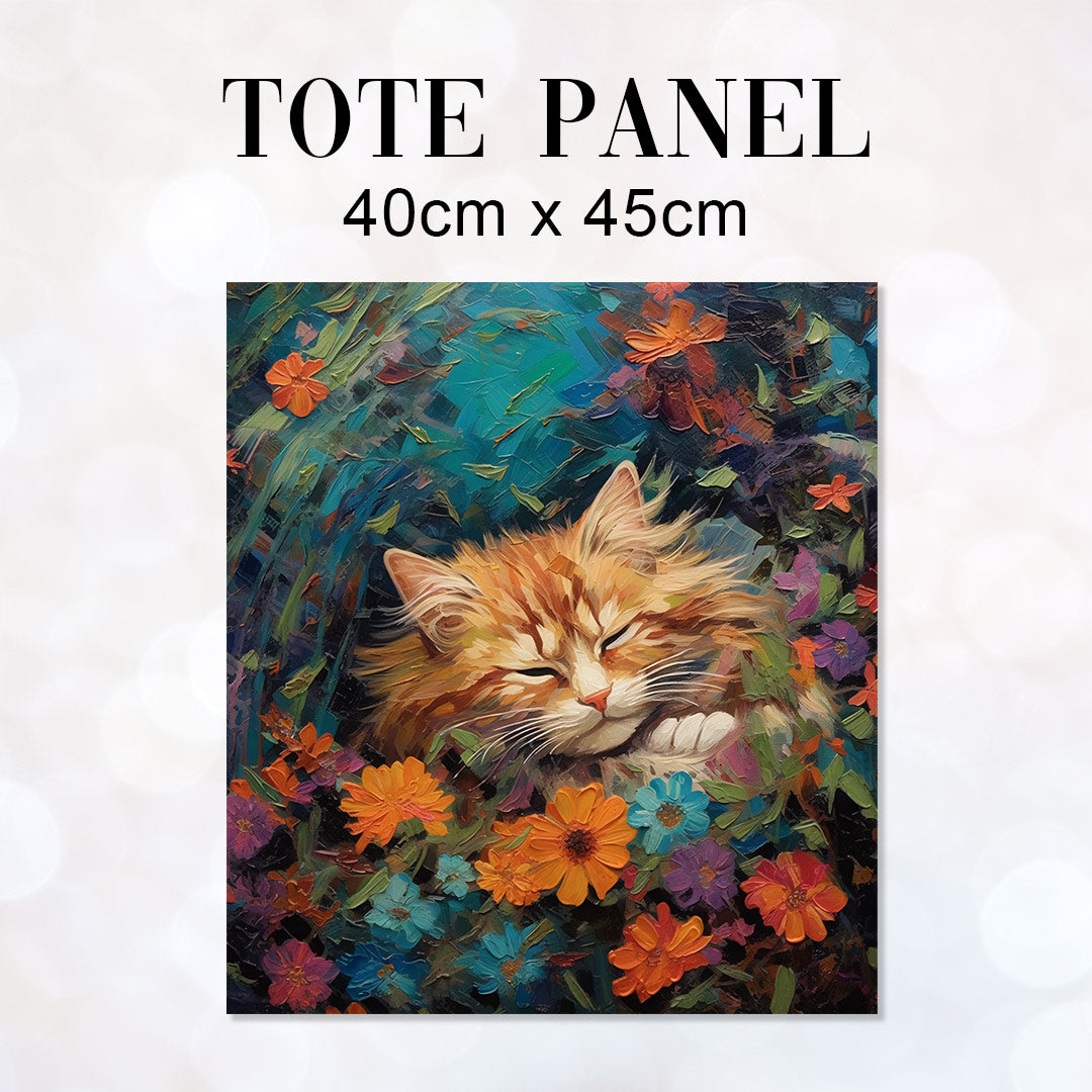 TOTE Cat Nap Fabric Bag Panel