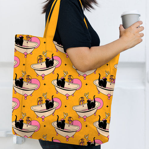 Cat Spa Mustard Fabric