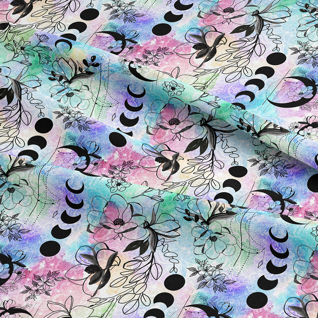 Celestial Floral Pastel Fabric