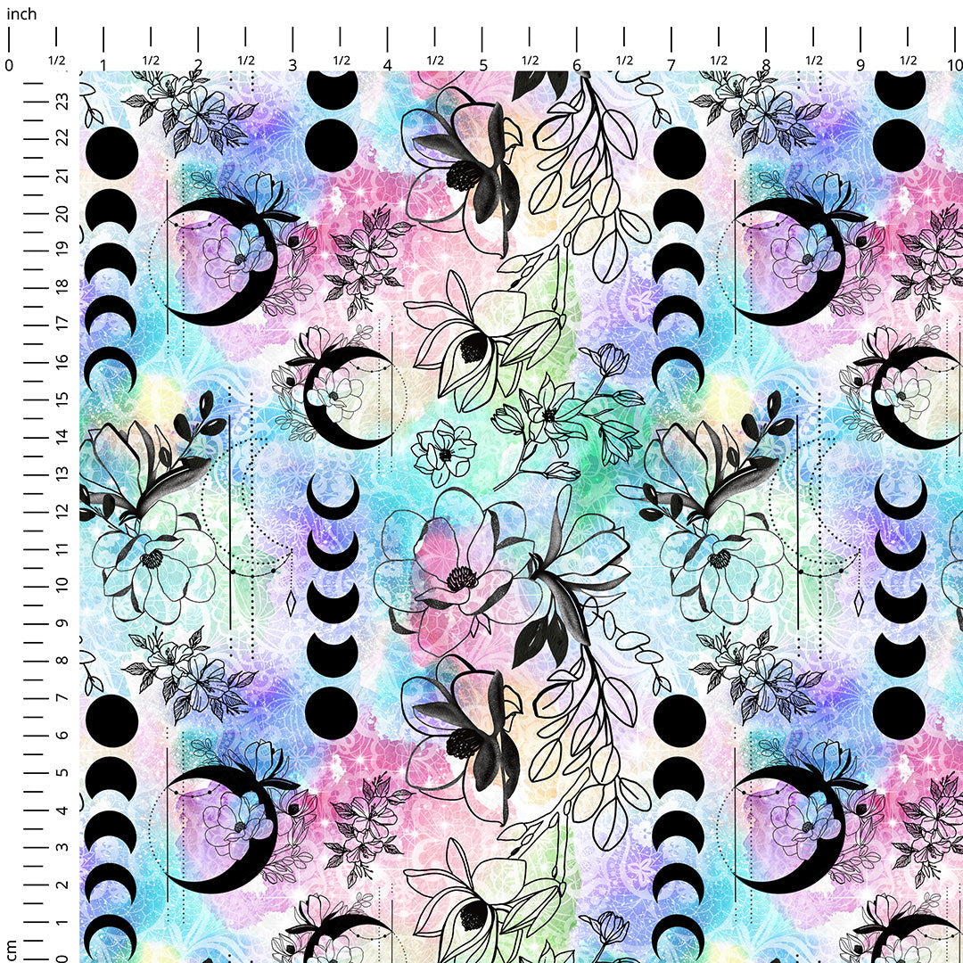 Celestial Floral Pastel Fabric