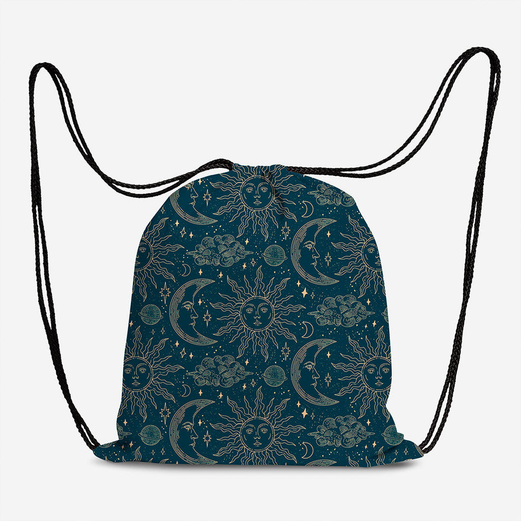 Celestial Nights Teal & Gold Fabric