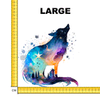 Celestial Wolf Iron on Fabric Heat Transfer DTF-121