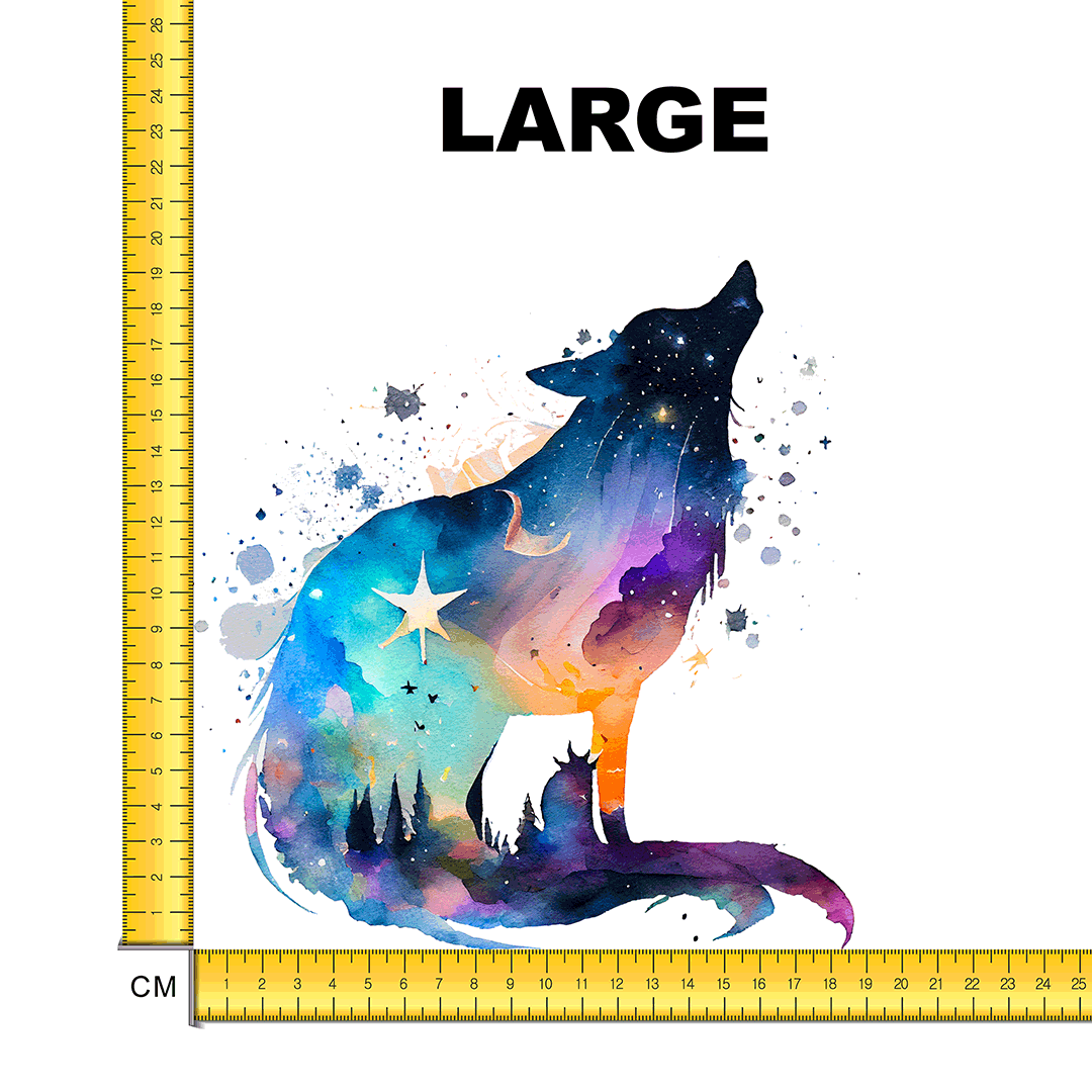 Celestial Wolf Iron on Fabric Heat Transfer DTF-121