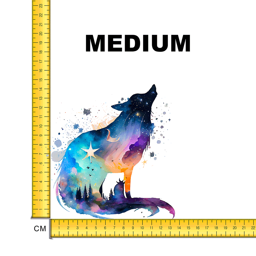 Celestial Wolf Iron on Fabric Heat Transfer DTF-121