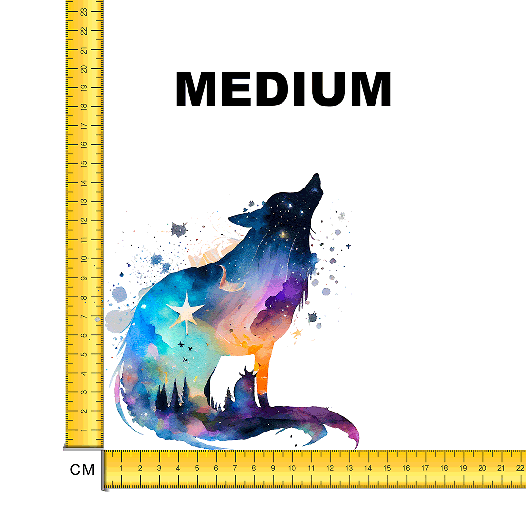 Celestial Wolf Iron on Fabric Heat Transfer DTF-121