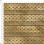 Celtic Infinity Knot Gold and Brown Fabric